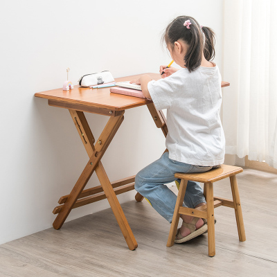 实木儿童学习桌简约现代小学生经济型课桌家用可折叠书桌写字桌子