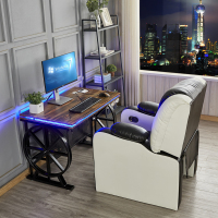 新款网吧桌椅可躺沙发椅网咖桌椅家用一体电竞台式单人办公电脑桌