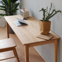实木橡木书桌北欧简约黑胡桃木电脑桌工作台写字桌家用桌子书法桌