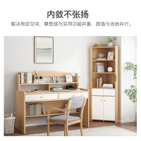 书桌书架组合简约家用电脑台式桌学习桌中小学生卧室写字桌办公桌
