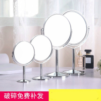 欧式复古小镜子宿舍桌面化妆镜立式双面旋转台面镜少女台式公主镜
