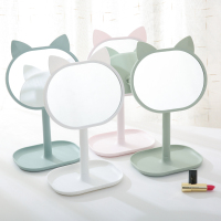 卡通台式化妆镜少女心镜子学生女宿舍镜ins化妆镜大号桌面梳妆镜