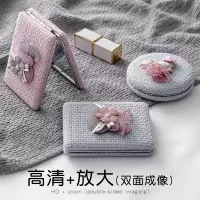可爱随身化妆镜女网红ins简约便携折叠双面镜学生迷你美妆小镜子
