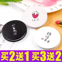 创意折叠小皮镜随身口袋镜便携迷你放大化妆镜双面镜子手拿皮质