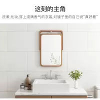 实木台式化妆镜简约公主镜可折叠梳妆镜子便携桌面镜北欧家用卧室