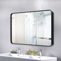 浴室镜子免打孔厕所壁挂卫生间镜子洗手盆卫浴化妆镜洗手间镜贴墙