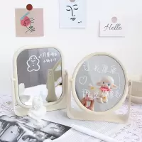 ins风网红镜子台式化妆镜双面少女心桌面可立宿舍大号学生梳妆镜