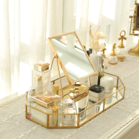 欧式台式桌面化妆镜梳妆结婚公主复古随身便携美容单面大镜