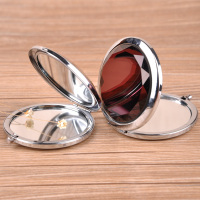 双面随身便携化妆镜子小号口袋携带可爱折叠ins风简约翻盖式女男