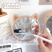 简约梳妆台便携镜子台式学生宿舍家用桌面折叠可爱随身小号化妆镜