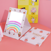 折叠化妆镜台式桌面小镜子便携ins风女生可爱大号学生随身梳妆镜