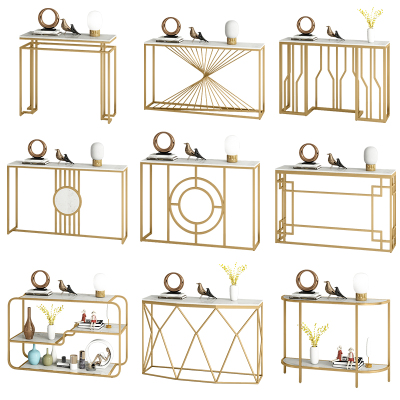 北欧大理石玄关柜轻奢客厅条几靠墙边桌新中式条案端景台玄关桌子