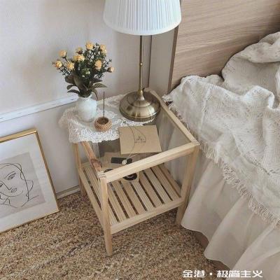 北欧简约ins风实木茶几角几酒店民宿沙发边几方桌租房改造床头柜