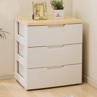 塑料三层抽屉式卧室置物矮柜床头柜床边收纳柜小柜子爱丽丝