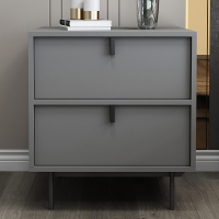 床头柜简约现代轻奢卧室后现代迷你小型床边实木小柜子北欧风ins