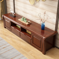 中式实木电视柜橡胶木带抽屉地柜简约现代 影视柜小户型客厅家具