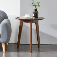 北欧实木茶几小户型边几圆形餐桌家用茶桌客厅多功能简易角几