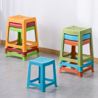 塑料凳子加厚型家用高凳便携时尚凳浴室凳餐桌凳条纹高凳椅子