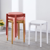 北欧塑料家用成人加厚凳子网红圆凳客厅备用板凳朔料熟胶高凳登子