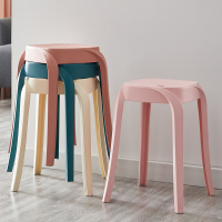 北欧塑料加厚成人凳子现代简约家用客厅方凳板凳胶凳朔料圆凳高登