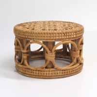 儿童小板凳手工编织宝宝椅子成人木板凳跳舞缅甸凳子换鞋垫脚矮凳