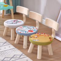 儿童实木小凳子靠背家用矮凳宝宝时尚创意椅子简约客厅换鞋小板凳