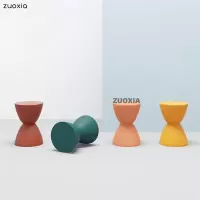 北欧换鞋小凳子进门家用简约客厅板凳儿童矮凳加厚塑料创意圆形凳