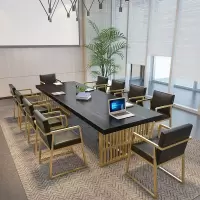 北欧会议桌实木办公桌简约现代设计师长条桌椅个性创意洽谈工作台
