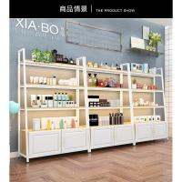 新品化妆品展示柜精品超市货架置物架美容美甲店展示架陈列柜定制