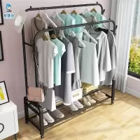 衣帽架家用晾衣架落地卧室挂衣架子简易宿舍室内折叠收纳晒衣服杆