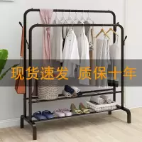 衣帽架简易晾衣架落地阳台卧室内单双杆式多功能衣架晾晒衣服架子