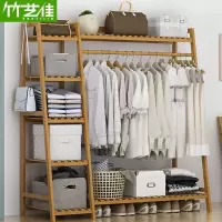 简易衣架落地衣帽架卧室置物架实木挂衣架衣架子家用收纳架子