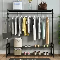 衣架落地卧室晾晒衣服架子折叠凉衣杆室内外家用简易衣帽架挂衣架