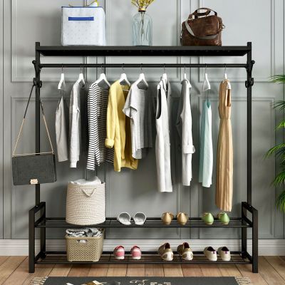 衣架落地卧室晾晒衣服架子折叠凉衣杆室内外家用简易衣帽架挂衣架