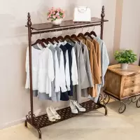 欧式铁艺挂衣架落地式卧室客厅衣帽架时尚衣服架子服装店展示架