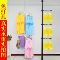 顶天立地挂衣架落地卧室置物架家用经济型晾衣架衣帽架挂包架简易