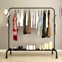 室内挂衣架晾衣架落地单杆式折叠衣帽架晒衣架简易卧室挂衣服架子