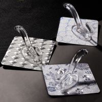 免打孔衣帽挂钩 壁挂式加大加厚门后挂钩浴室毛巾架挂衣钩衣帽架|加大款式混装(7cm*7cm胶贴) 一个装(体验装)