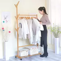 简易衣帽架落地挂衣架晾晒架卧室挂包衣服置物架