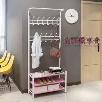 简易衣架落地卧室多功能挂衣架简约现代客厅省空间衣帽架置物鞋架