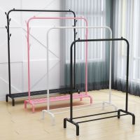 衣帽架落地单杆式挂衣架家用简易置地晾衣架卧室衣服架子凉晒衣架