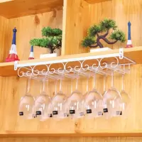 免钉红酒杯架倒挂家用高脚杯架欧式酒架创意葡萄酒杯架酒柜挂杯架