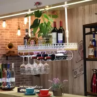 实木酒架悬挂式葡萄酒红酒杯子架家用酒吧倒挂酒瓶架吧台高脚杯架