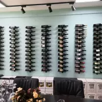 酒吧欧式壁挂铁艺酒架酒瓶架创意简约葡萄酒架壁挂式红酒瓶架家用