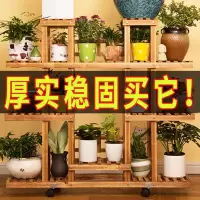 花架实木碳化多肉客厅阳台多层花架