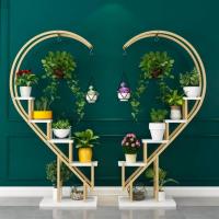 客厅家用花架阳台钢艺圆形花架置物架多层室内装饰绿萝吊兰架子