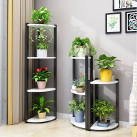 转角花架铁艺多层室内落地省空间多肉花盆架墙角绿萝花架子客厅