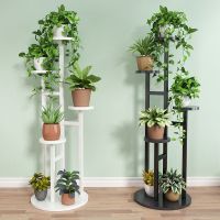 花架子铁艺落地多层置物架室内客厅花盆架阳台多肉绿萝实木质花架