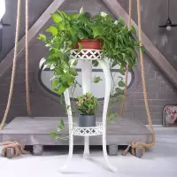 欧式铁艺多层高低层客厅阳台落地花架绿萝吊兰花架子三种厚度可选