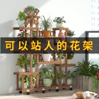 花架子多层室内特价置物架阳台家用客厅落地式多肉实木移动花盆架